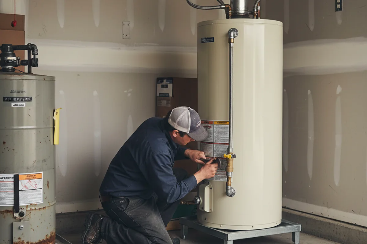 Water heater and shutoff valve replacement in Muskegon